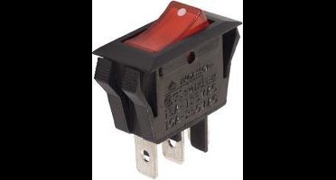 Vermogen Rockerschakelaar 10A-250V Spst On-Off - Met Oranje Neonlampje