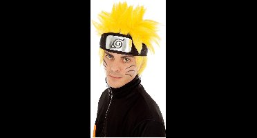 CHAKS - Gele Naruto Shippuden pruik voor volwassenen