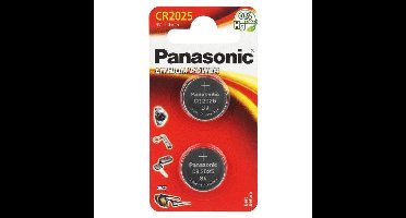 Panasonic CR2025 - EP/2B Lithium knoopcelbatterij - 2 stuks