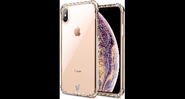 Hoesje geschikt voor Apple iPhone Xs / X - Siliconen Hoesje met Versterkte Rand Transparant TPU Shock Proof Case iCall