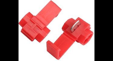 Draad connectors/aftakklem - rood - 10 stuks