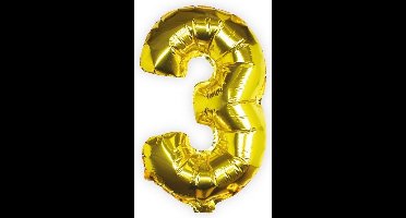 Ginger Ray Pick & Mix - Folieballon cijfer 3 - goud