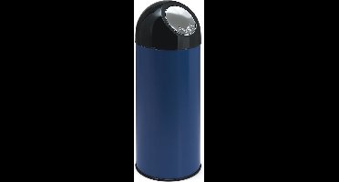 V-Part Pushbin Prullenbak - Met Binnenemmer - 55 l - Blauw