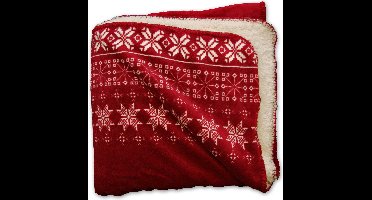 D- Unique Living | Snowflake plaid 130x160cm rood