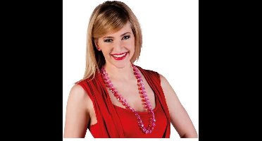 Witbaard - Ketting - Hartjes - Rood/roze