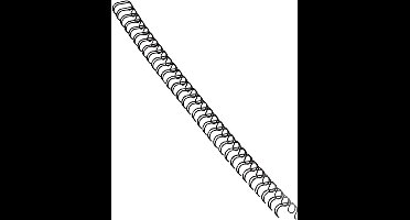 Fellowes bindruggen metaal 12 mm zwart, 100 stuks