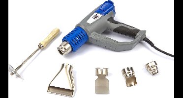 Verstelbaar Heteluchtpistool Deluxe 2000 Watt inclusief 6 accessoires