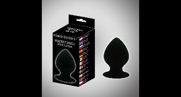 Power escorts - BR145 - Rocket Drill Xtra - Extreem Dikke Anal PLug met Grote Zuignap - Grote Vette Buttplug - Hoogte 13 cm - dia 7,2 cm - Super grote anal plug met grote suction cup - stoere Cadeaubox