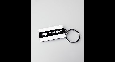 Paper Dreams Sleutelhanger Top Meester 13,5 X 4,5 Cm Zwart/wit
