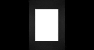Passe-Partout Fotomaat 13x18 cm - Lijstmaat 20x28 cm - Zwart - Museumkarton - Fotolijst niet inbegrepen