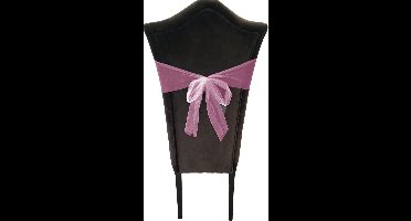 Tule stof op rol - 2x - oudroze - 30cm x 9meter - Organza/mesh decoratie stoffen
