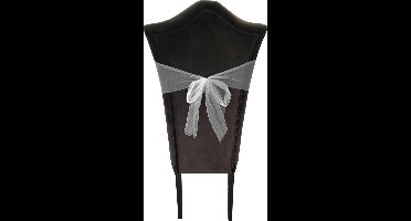 Tule stof op rol - 5x - wit - 30cm x 9meter - Organza/mesh decoratie stoffen