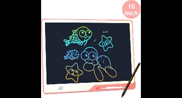Tekenbord kinderen Kiraal - Tekentablet - LCD Tekentablet kinderen - Grafische tablet kinderen - Kindertablet Roze - 16 inch
