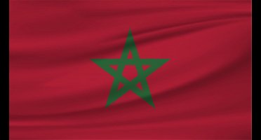 Partychimp Marrokaanse Vlag Marrokko - 90x150 Cm - Polyester - Rood/groen