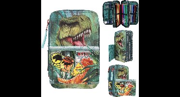 Depesche - Dino World 3-vaks gevulde etui - DANGER