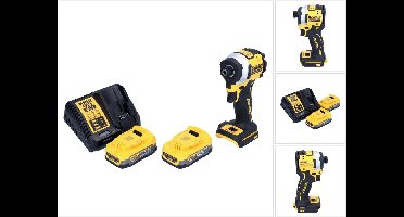 DeWalt DCF 850 E2 accu-slagmoersleutel 18 V 205 Nm 1/4" borstelloos + 2x oplaadbare accu 1,7 Ah + lader