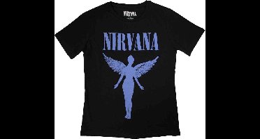 Nirvana - Angelic Blue Mono Dames T-shirt - 2XL - Zwart