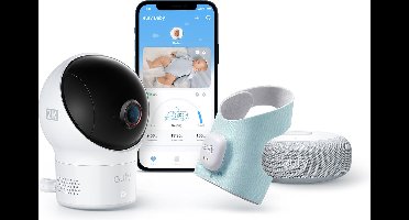 eufy Baby S340 - Smart Sock Babyfoon - 2.4 GHz Wi-Fi - Houd slaappatronen, dutjes, hartslag en bloedzuurstof bij - Voor kinderen van 0 tot 18 maanden.