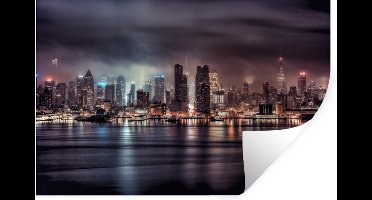 Muurstickers - Sticker Folie - New York - Amerika - Skyline - 30x20 cm - Plakfolie - Muurstickers Kinderkamer - Zelfklevend Behang - Zelfklevend behangpapier - Stickerfolie