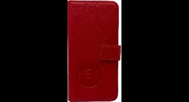 HEM Leren Hoesje Geschikt Voor Samsung Galaxy S23 – Rood (Burned Red) Wallet Case – Lederen Bookcase Met TPU Binnenkant – 360° Beschermende Flip Cover