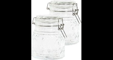 3x stuks voorraadpotten/weckpotten 510 ml glas met metalen beugelsluiting - Conservenpot