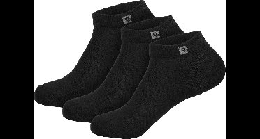 Pierre Cardin Sneaker Sokken - 3 Paar - Enkelsokken - Korte Sokken - Zwart - Maat 39-42