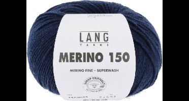 Lang Yarns Merino 150 - 35 donkerblauw - Merinowol Garen