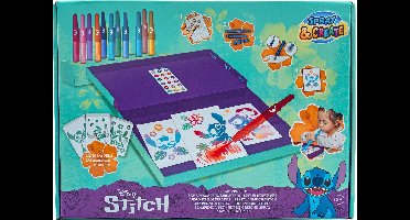 Disney Stitch - Spray Pen Set Deluxe - Blaaspennen en Schablonen - Tekenset voor kinderen