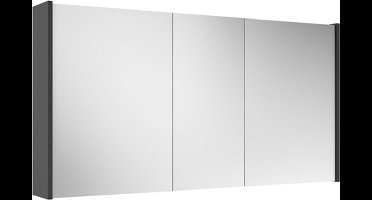 Saniclass Prime Spiegelkast - 120x63x16cm - inclusief zijpanelen - mat antraciet