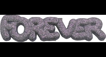 Broche kinderen zilver glitter - forever