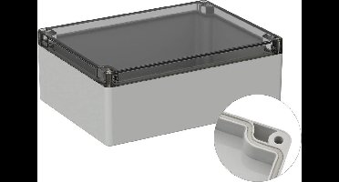 TRU COMPONENTS TC-9065492 Outdoorbehuizing 200 x 150 x 75 Polycarbonaat Grijs-wit (RAL 7035) 1 stuk(s)