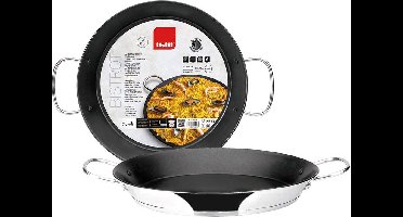 Ibili Bistrot Roestvrij Staal Paellapan 36 Cm Zilver