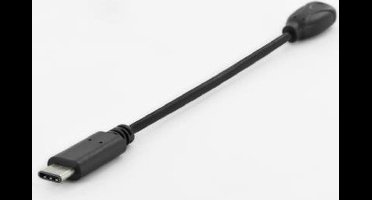 Ednet USB C / micro B USB-kabel 0,1 m USB 2.0 Micro-USB B Zwart