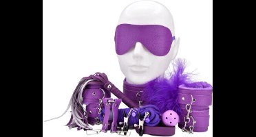 Power Escorts Bound To Play Bondage Kit Purple - N12279 - 11 Pcs Bondage Set - BDSM Bondage Kit