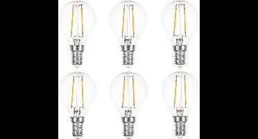 6 stuks | Ledmaxx LED Kogellamp 2W 250lm 2700K Helder Niet-Dimbaar | E14 | Extra Warm Wit | 2 watt | 15.000 Branduren