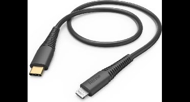 Hama USB-C naar Lightning kabel - Oplaadkabel geschikt voor o.a iPhone / iPad - MFI gecertificeerd - 3A USB2.0 - 480Mbps - 150cm - Zwart