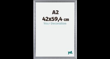 Your Decoration - Fotolijst A2 42x59,4 cm - Aluminium - Zilver Geborsteld - Tucson