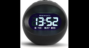 Newgate Centre Of The Earth LCD Alarm Klok - Zwart