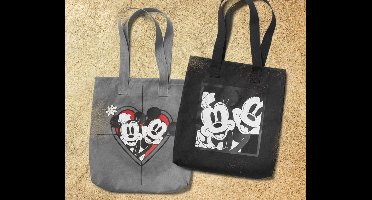 Disney retro tas zwart 42x38cm