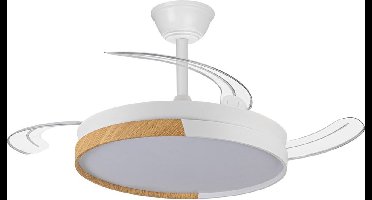 CristalRecord - Plafondventilator Ecoro Ø 106 cm hout wit