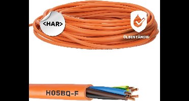 10 meter Lapp 00136123 ÖLFLEX 550 P/H05BQ-F 4x1 mm² aansluitkabel met aardgeleider I voor bouwmachines, handbediende elektrische apparaten en landbouwtechniek I PUR aansluitkabel 4G1 mm2 oranje