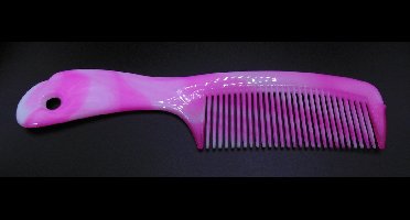 Grote handvat kam roze