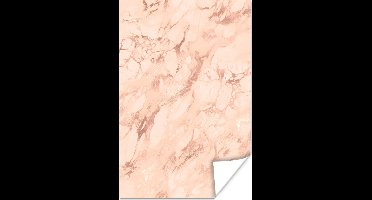 Poster Marmer - Aderen - Koraalroze - 20x30 cm