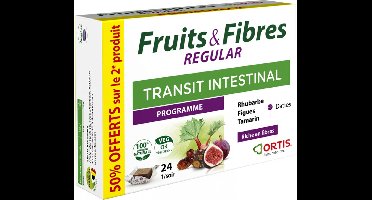 Ortis Fruit & Vezels Regular Set van 2 x 24 Kauwtabletten