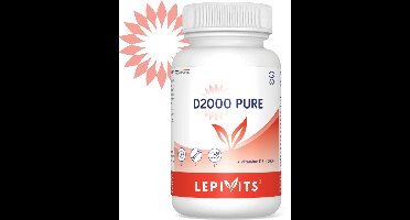 D2000 Pure | 60 plantaardige capsules | Immuunsysteem | Botstructuur | Optimale vitamine D-inname | Made in Belgium | LEPIVITS