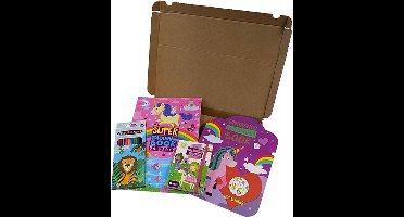 Kleurpakket Meisjes - Inlcusief Prinsessen Kleurboek 2x - Unicorn Kleurboek - en 12 Kleurpotloden - Meisjes Kleur pakket - Kleuren voor Peuters & Kleuters - Kinder Kleurplaten - Kleuren voor Meisjes - Princess Kleurplaat - Vanaf 3 Jaar