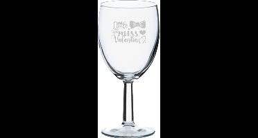 Gegraveerde wijnglas 24,5cl Little miss valentine - valentijnsdag - valentijn