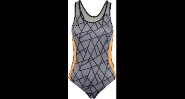 BECO tangram badpak - B-cup - grijs/oranje - maat 40
