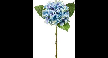 Emerald Kunstbloem hortensia tak - Challenge - 47 cm - blauw - kunst zijdebloem - Hydrangea