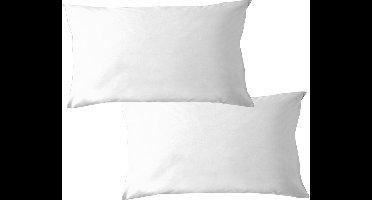 Cinderella Premium Molton Kussensloop - Kussenbeschermer - Set van 2 Kussenslopen met rits - 40 x 80 cm - Wit